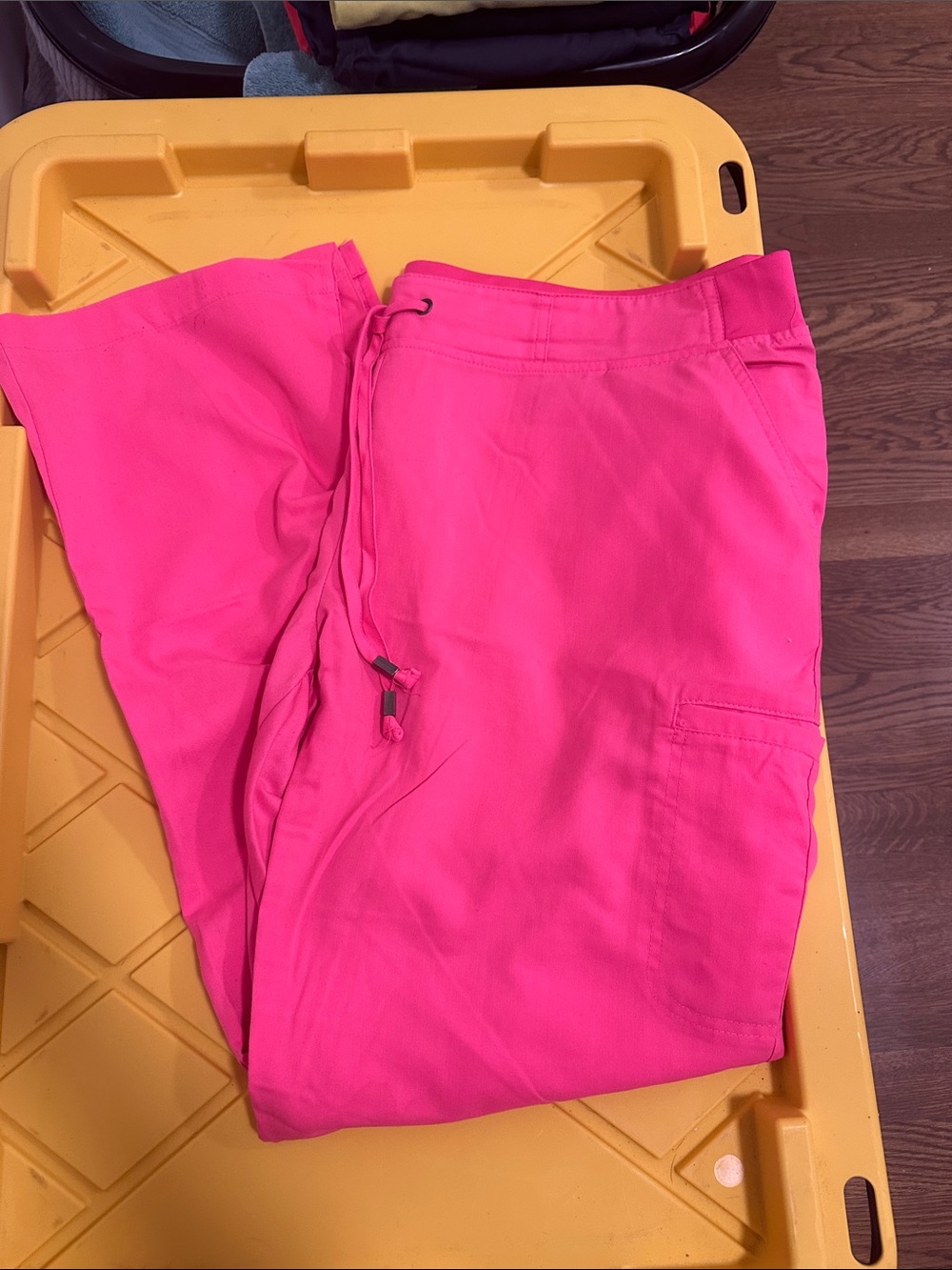 Women’s coral Grey’s Anatomy scrub Drawstring Cargo Pants